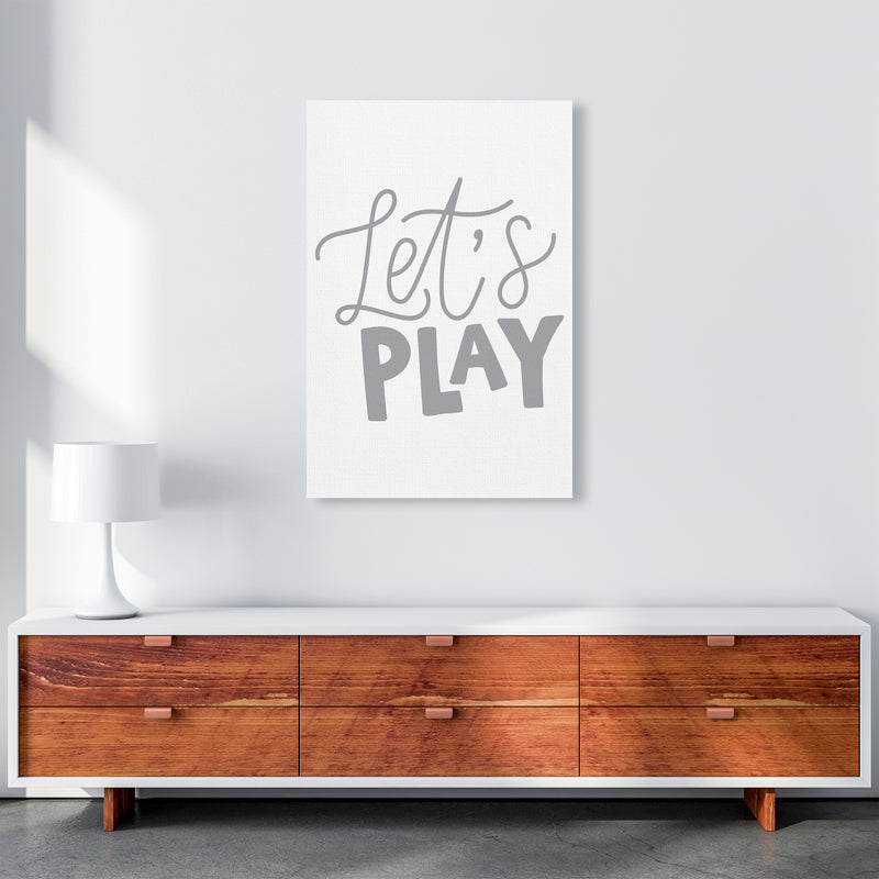Let'S Play Grey  Art Print by Pixy Paper A1 Canvas