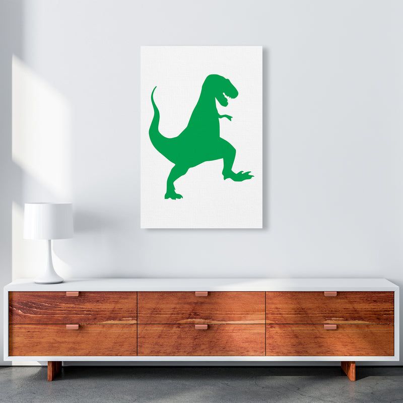 T-Rex Green  Art Print by Pixy Paper A1 Canvas
