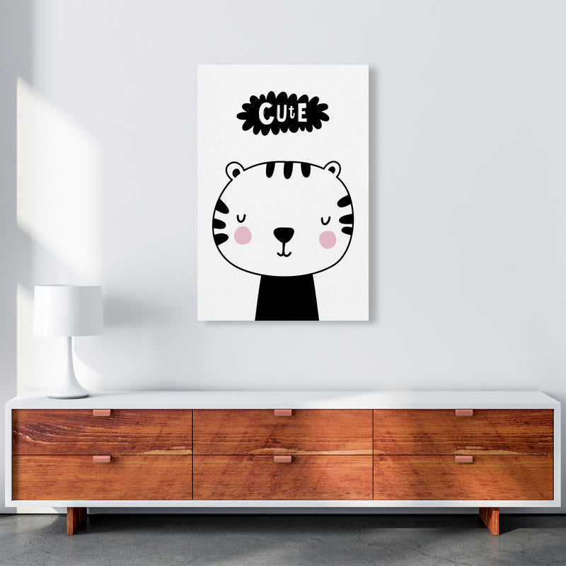 Cute Tiger  Art Print by Pixy Paper A1 Canvas