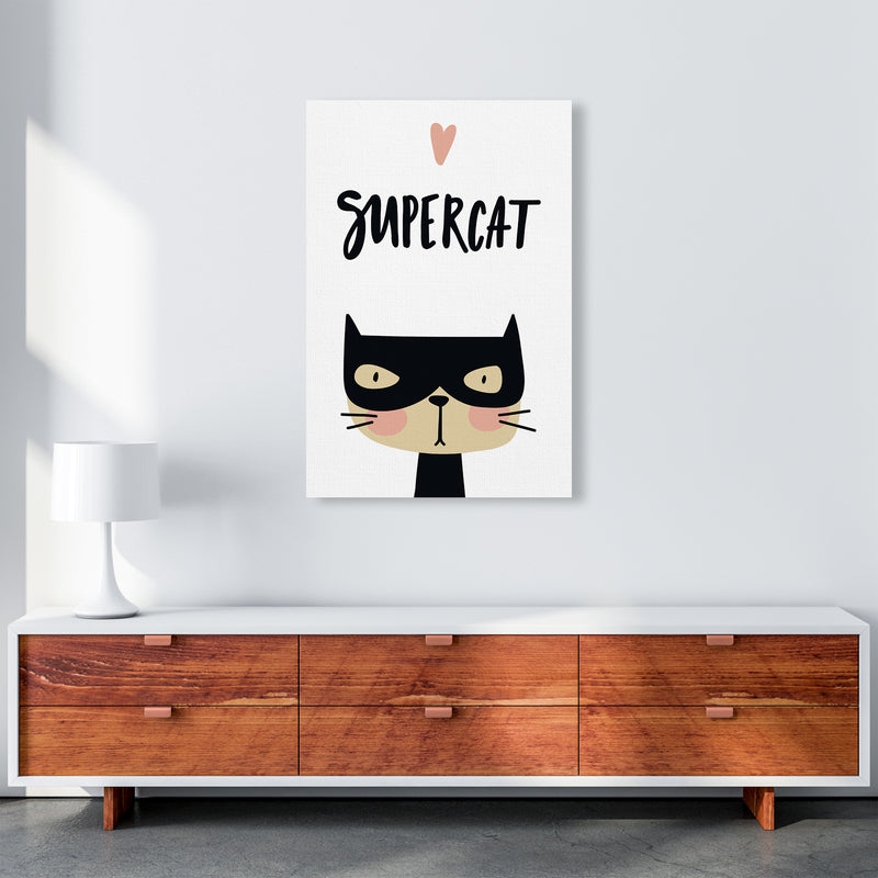 Supercat  Art Print by Pixy Paper A1 Canvas