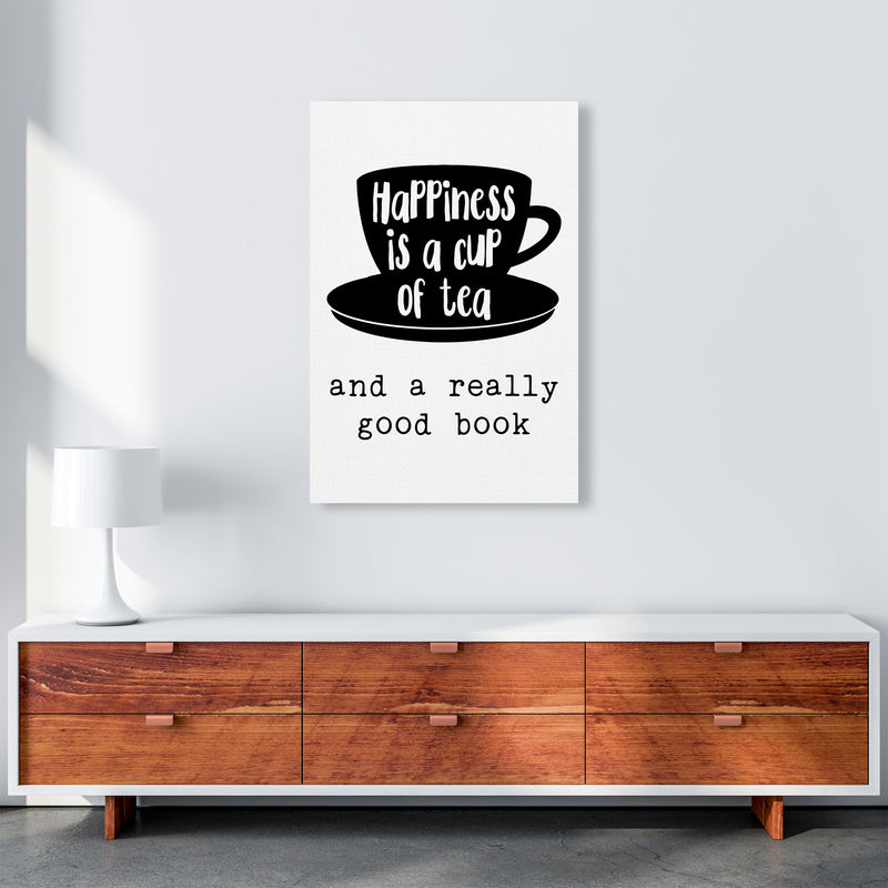 Happiness Is A Cup Of Tea  Art Print by Pixy Paper A1 Canvas