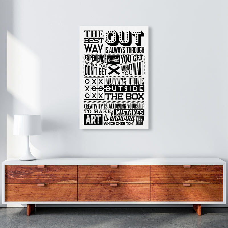The Best Way Out Vintage  Art Print by Pixy Paper A1 Canvas