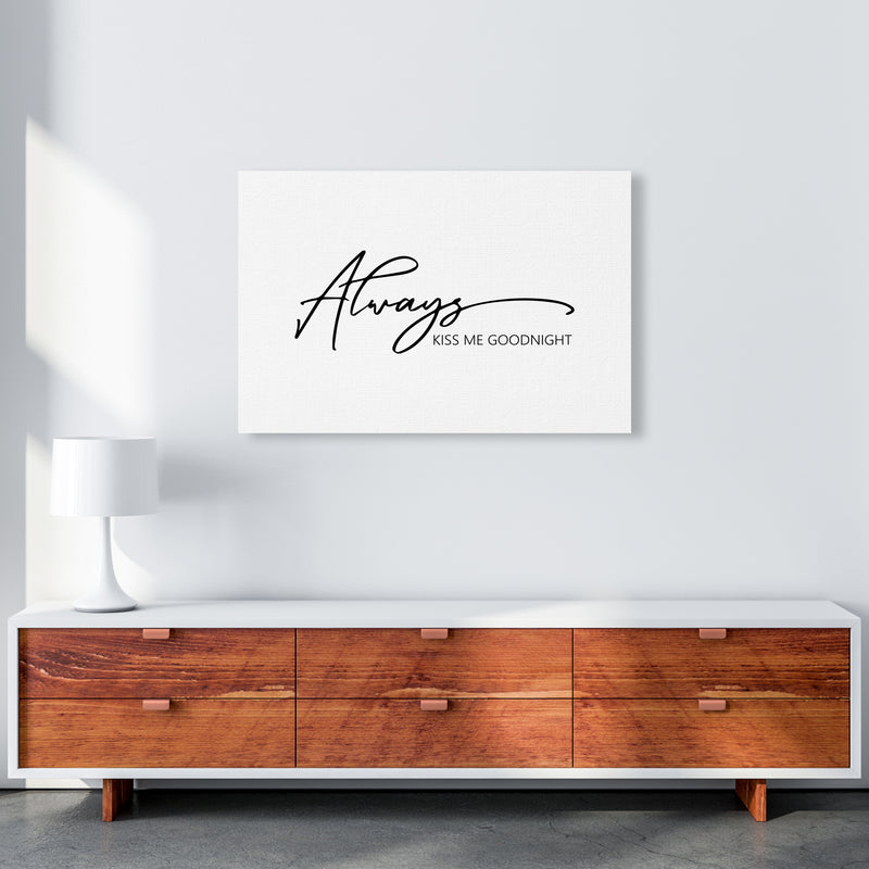 Always Kiss Me Goodnight  Art Print by Pixy Paper A1 Canvas