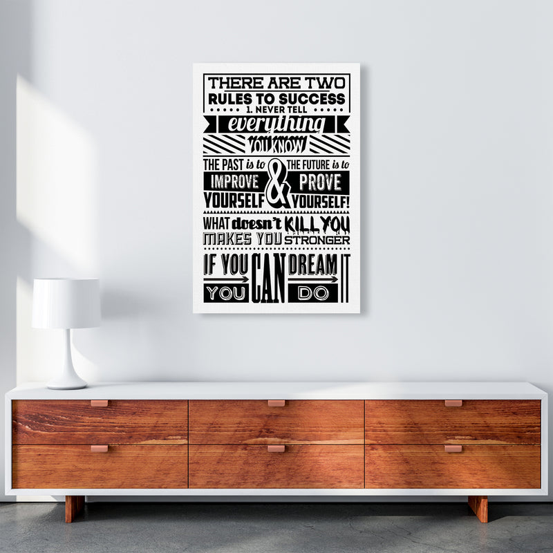 Rules To Success Vintage  Art Print by Pixy Paper A1 Canvas