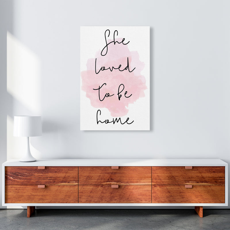 She Loved To Be Home  Art Print by Pixy Paper A1 Canvas