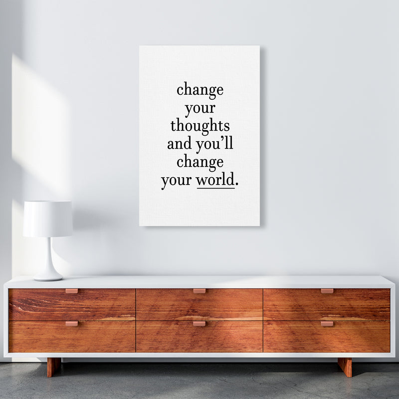 Change Your Thoughts  Art Print by Pixy Paper A1 Canvas
