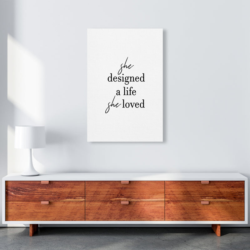 She Designed A Life  Art Print by Pixy Paper A1 Canvas