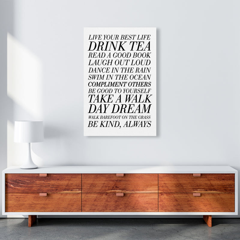 Live Your Best Life  Art Print by Pixy Paper A1 Canvas