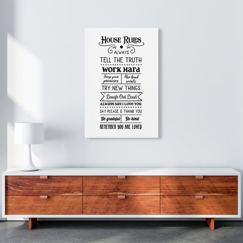 House Rules  Art Print by Pixy Paper A1 Canvas