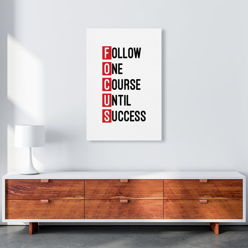 Focus Red  Art Print by Pixy Paper A1 Canvas