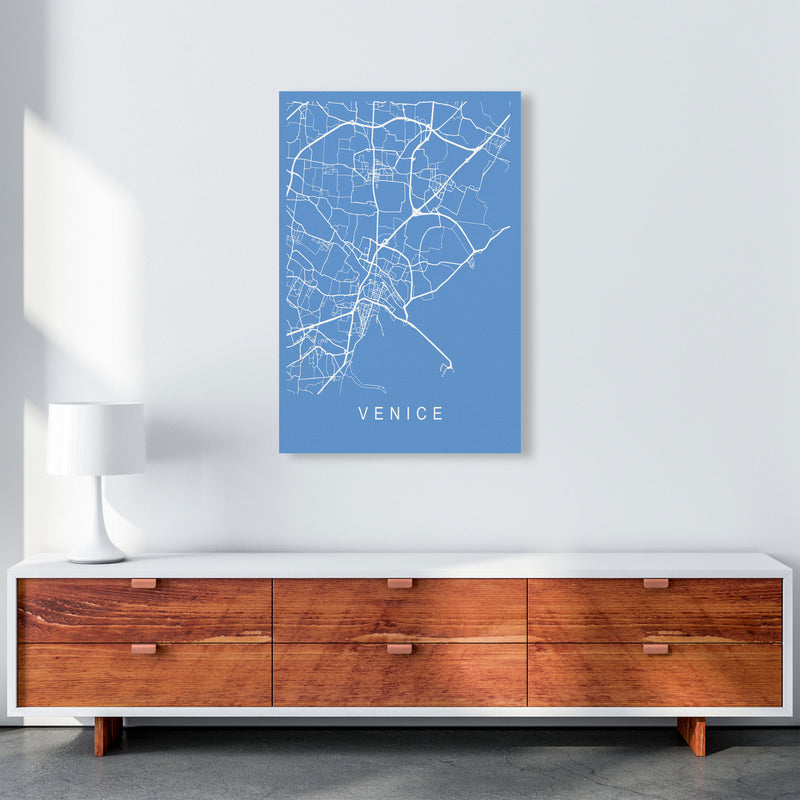 Venice Map Blueprint Art Print by Pixy Paper A1 Canvas
