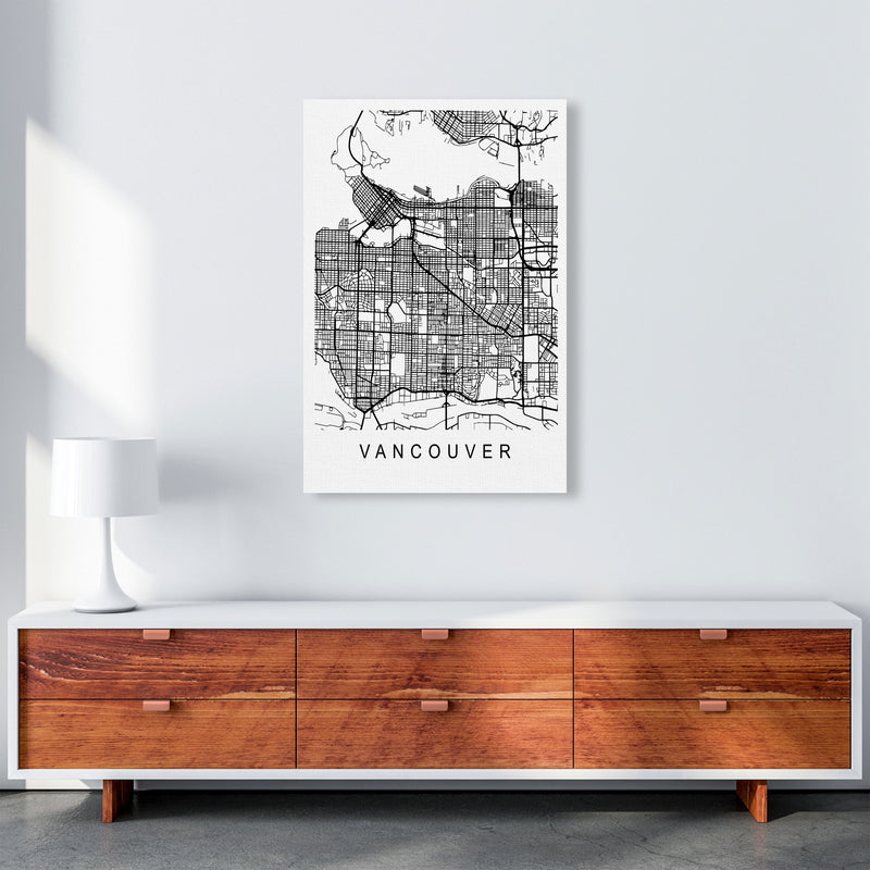 Vancouver Map Art Print by Pixy Paper A1 Canvas