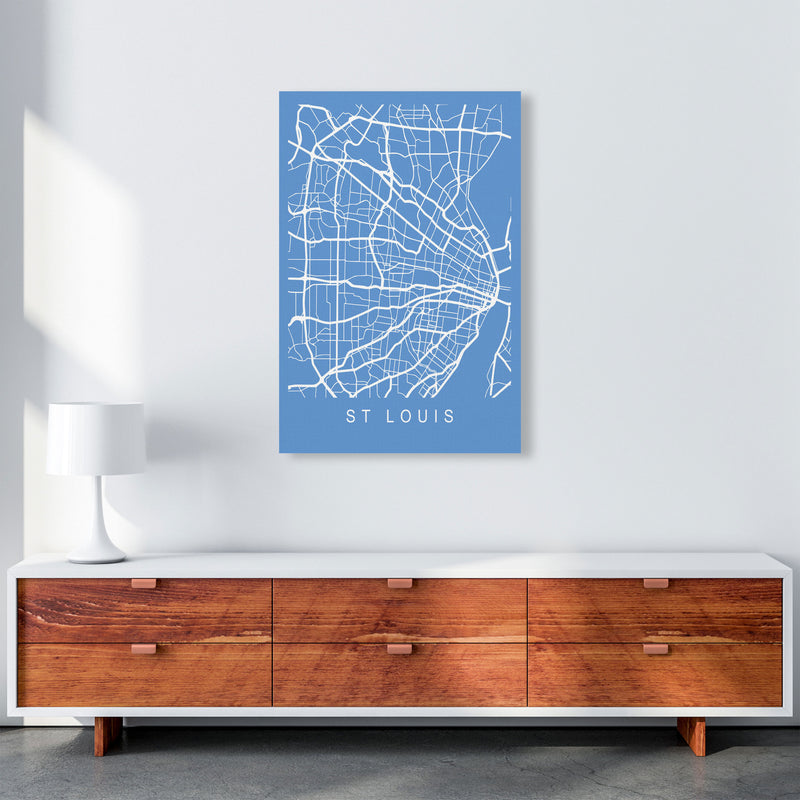 St Louis Map Blueprint Art Print by Pixy Paper A1 Canvas