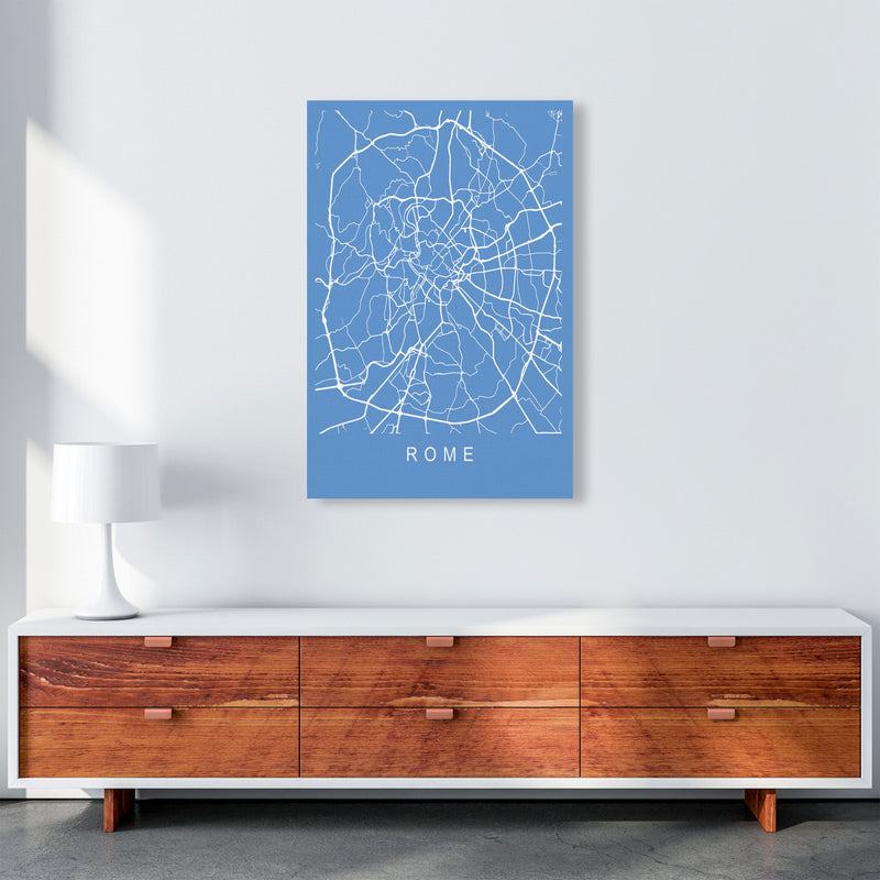 Rome Map Blueprint Art Print by Pixy Paper A1 Canvas