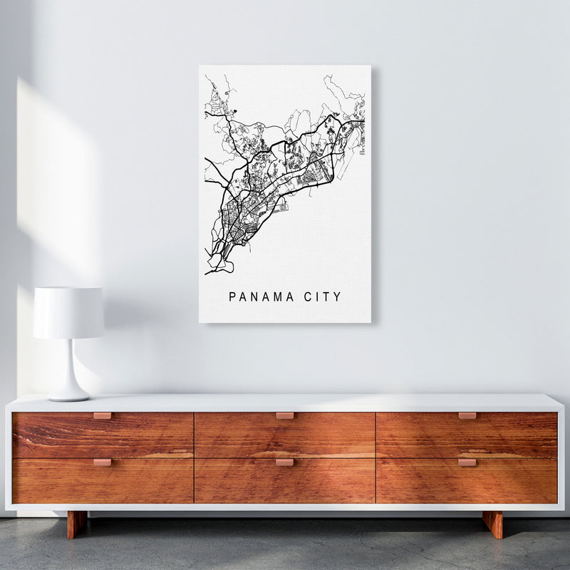 Panama Map Art Print by Pixy Paper A1 Canvas