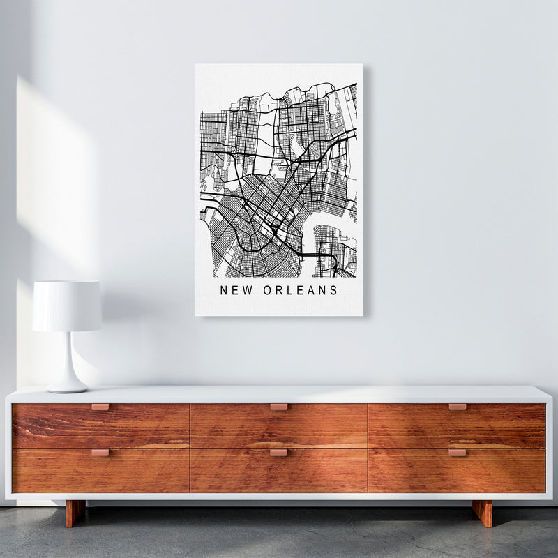 New Orleans Map Art Print by Pixy Paper A1 Canvas