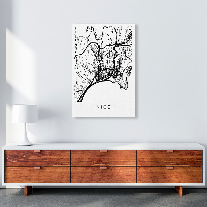 Nice Map Art Print by Pixy Paper A1 Canvas