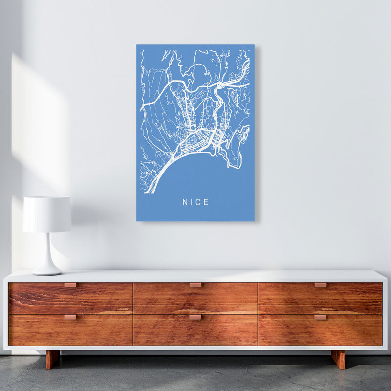 Nice Map Blueprint Art Print by Pixy Paper A1 Canvas