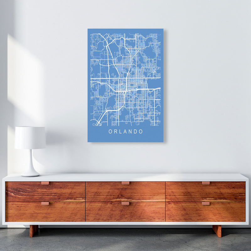 Orlando Map Blueprint Art Print by Pixy Paper A1 Canvas