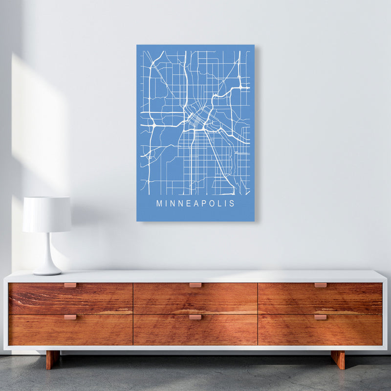 Minneapolis Map Blueprint Art Print by Pixy Paper A1 Canvas