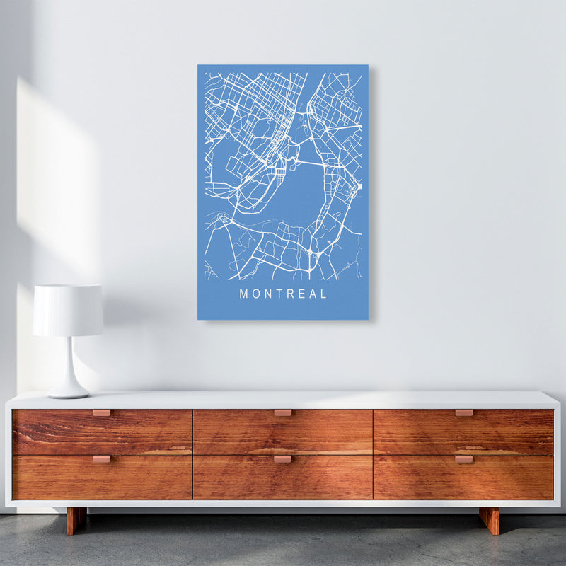 Montreal Map Blueprint Art Print by Pixy Paper A1 Canvas