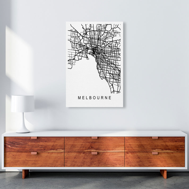 Melbourne Map Art Print by Pixy Paper A1 Canvas