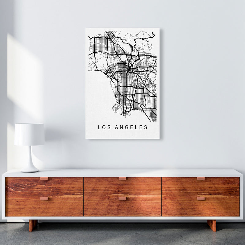 Los Angeles Map Art Print by Pixy Paper A1 Canvas