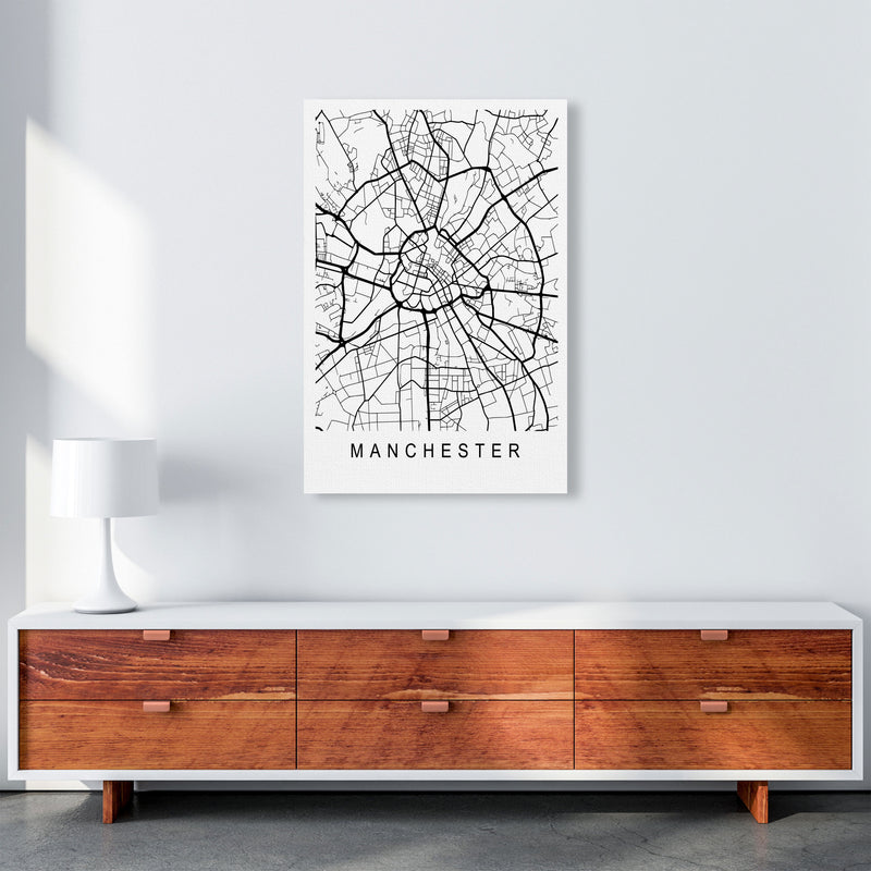Manchester Map Art Print by Pixy Paper A1 Canvas