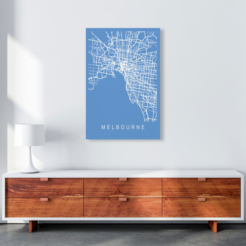 Melbourne Map Blueprint Art Print by Pixy Paper A1 Canvas