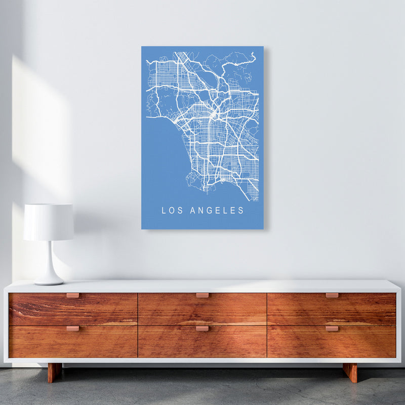Los Angeles Map Blueprint Art Print by Pixy Paper A1 Canvas