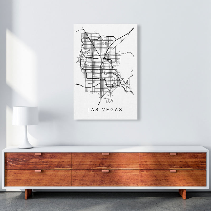 Las Vegas Map Art Print by Pixy Paper A1 Canvas