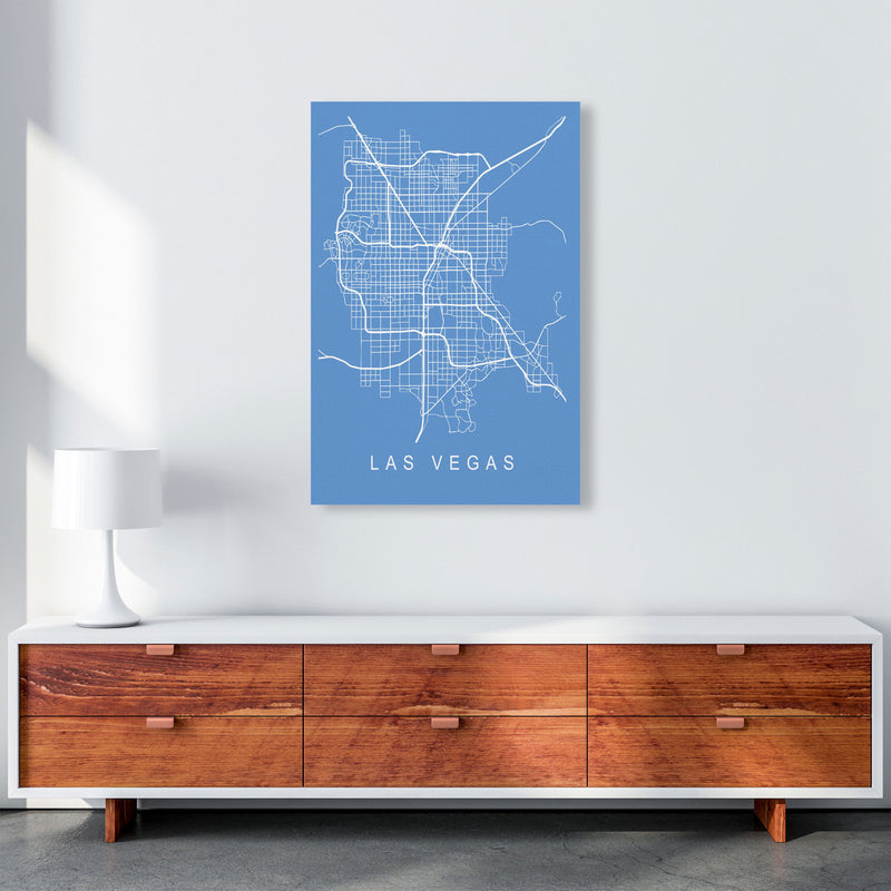 Las Vegas Map Blueprint Art Print by Pixy Paper A1 Canvas