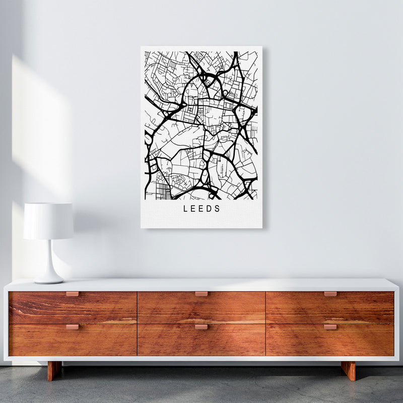 Leeds Map Art Print by Pixy Paper A1 Canvas