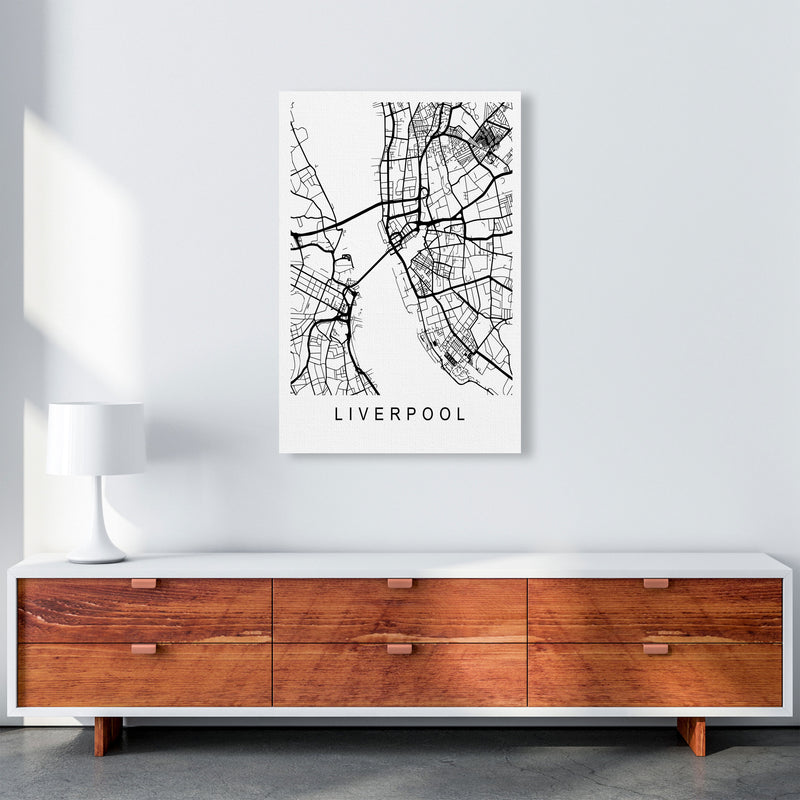 Liverpool Map Art Print by Pixy Paper A1 Canvas