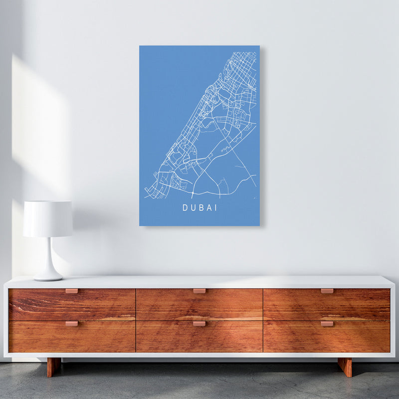 Dubai Map Blueprint Art Print by Pixy Paper A1 Canvas