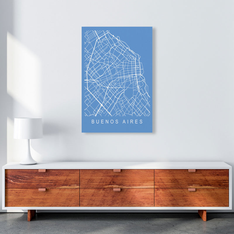 Buenos Aires Map Blueprint Art Print by Pixy Paper A1 Canvas