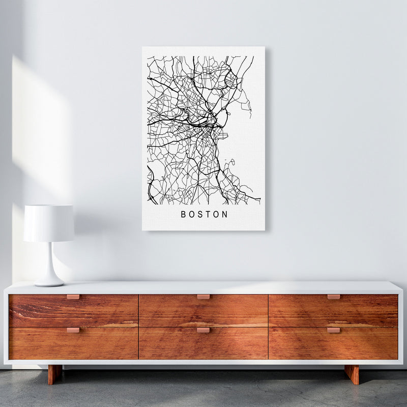 Boston Map Art Print by Pixy Paper A1 Canvas