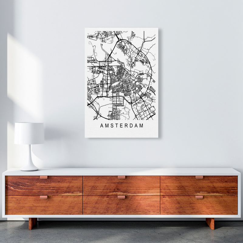 Amsterdam Map Art Print by Pixy Paper A1 Canvas
