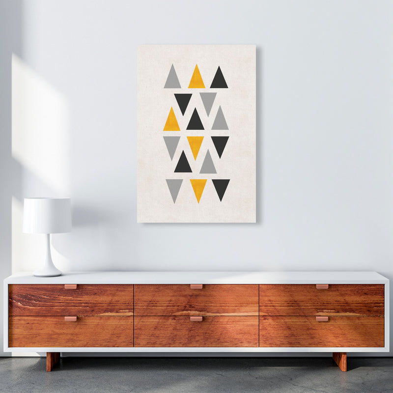 Small triangles mix mustard Art Print by Pixy Paper A1 Canvas