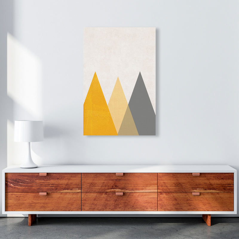 Mountains mustard Art Print by Pixy Paper A1 Canvas