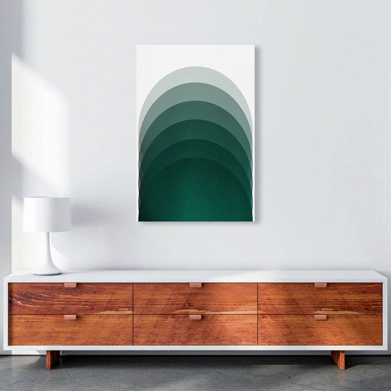 Gradient Sun rising emerald Art Print by Pixy Paper A1 Canvas