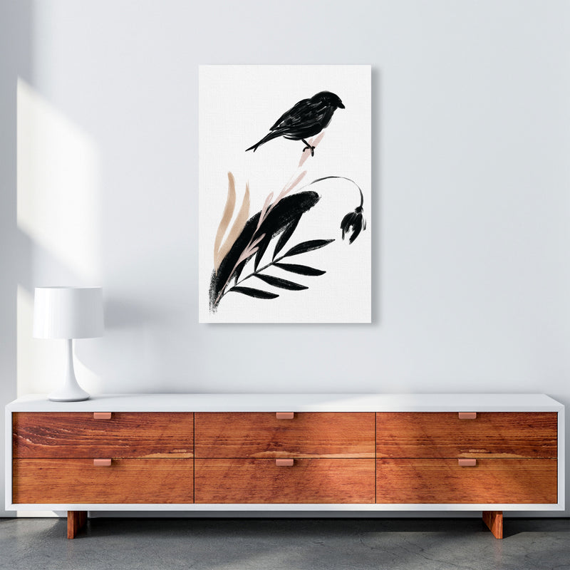 Delicate Floral Bird 04 Art Print by Pixy Paper A1 Canvas