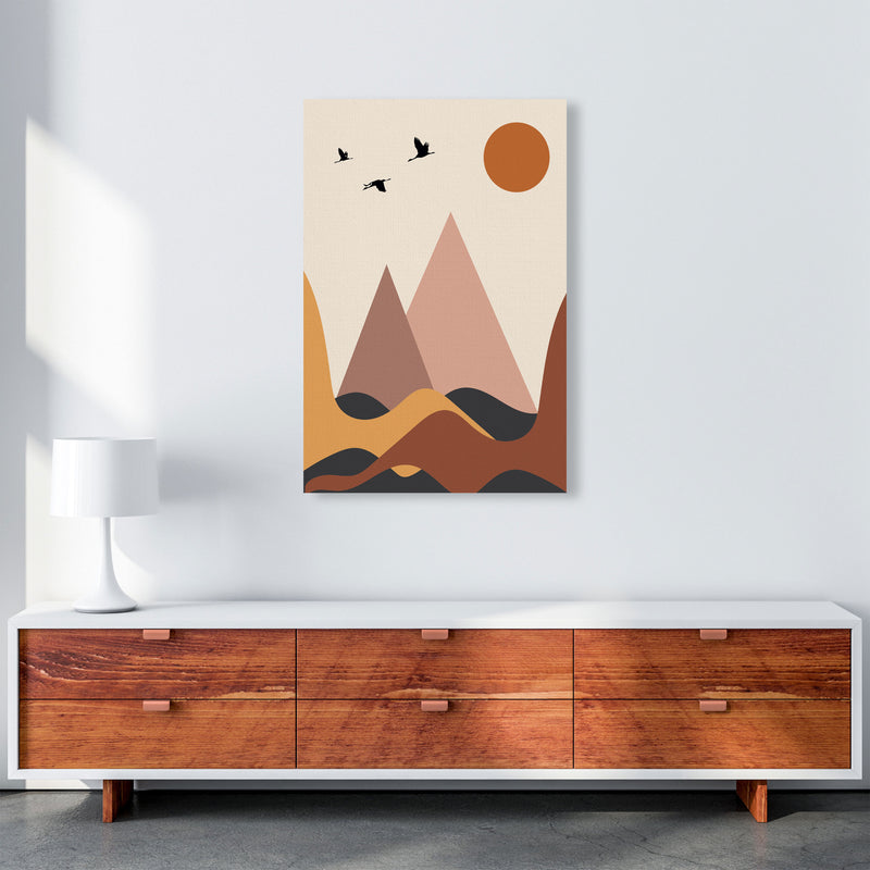 Autumn Mountains abstract Art Print by Pixy Paper A1 Canvas