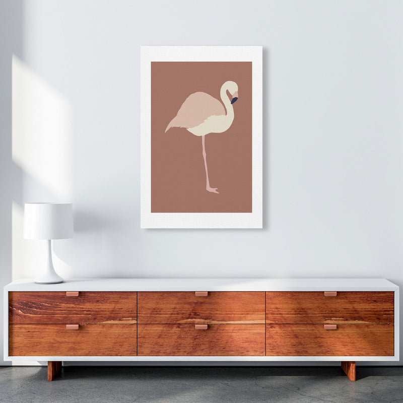 Autumn Flamingo abstract Art Print by Pixy Paper A1 Canvas