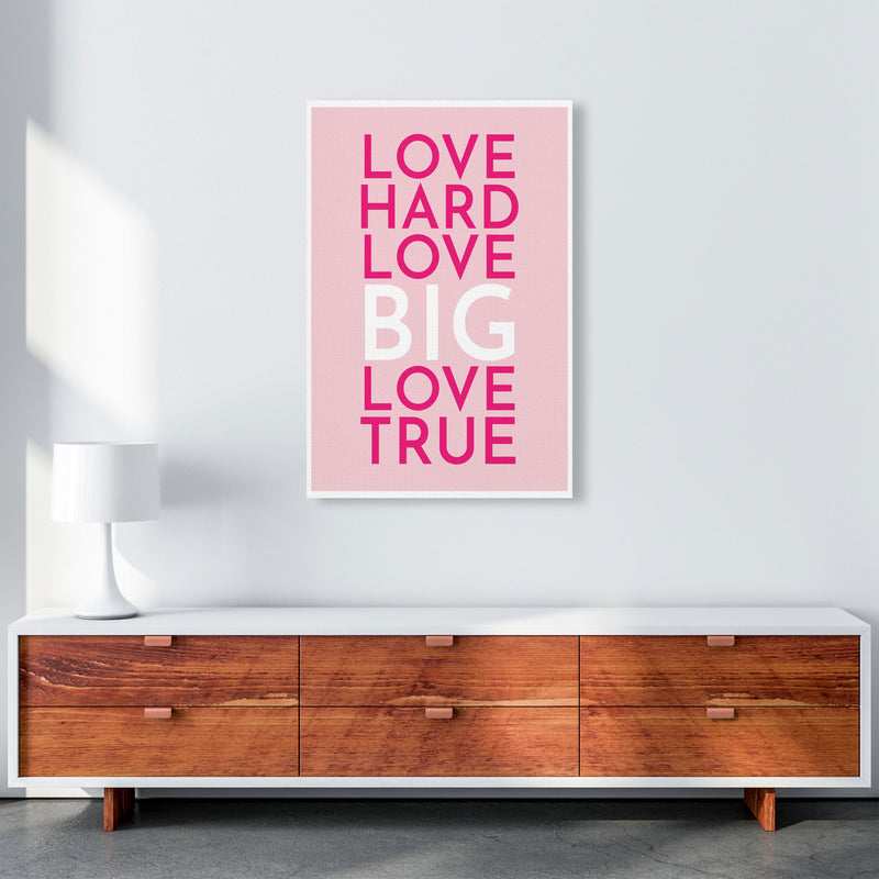 Love Hard Art Print by Pixy Paper A1 Canvas