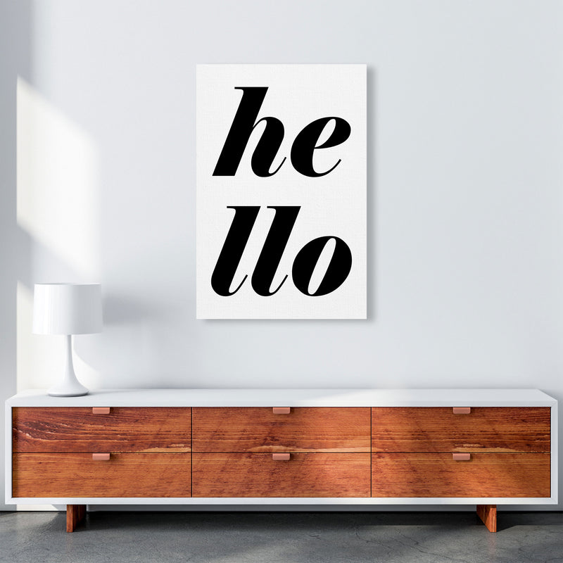 Hello Typography Art Print by Pixy Paper A1 Canvas