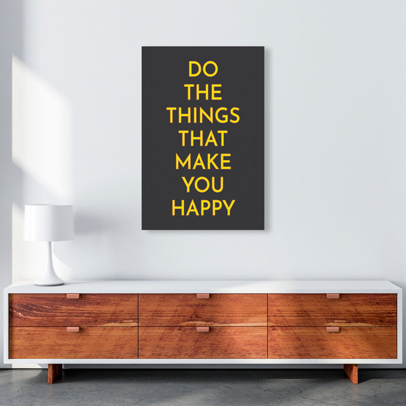 Do The Things That Make You Happy Neon Art Print by Pixy Paper A1 Canvas