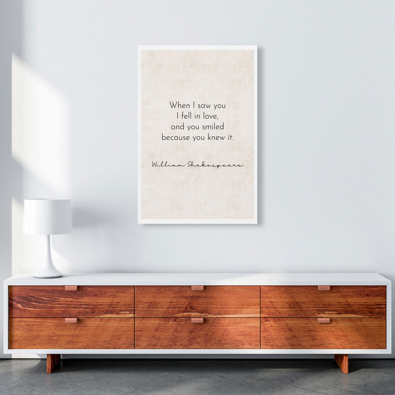 When I Saw You - William Shakespeare Art Print by Pixy Paper A1 Canvas