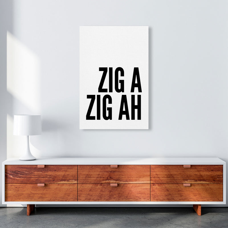 Zig a Zig Ah big Art Print by Pixy Paper A1 Canvas