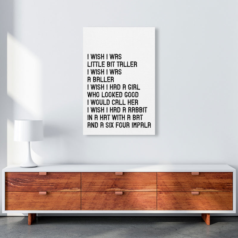 I Wish I Was A Baller Art Print by Pixy Paper A1 Canvas